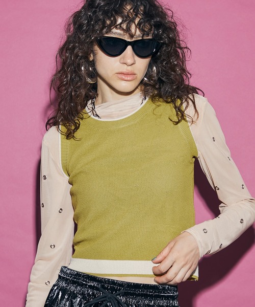 uyu.（ウユ）の「Cat eye Frame Sunglasses / キャッツアイフレームサングラス【uyu./ウユ】（サングラス・レディース・ホワイト×ブラック/ブラック・FREE）」の5枚目の写真