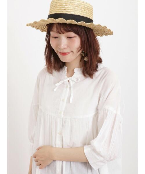 Samansa Mos2（サマンサ モスモス）の「インド前後2WAYギャザーチュニック（シャツ/ブラウス・レディース・ブラック/ベージュ/オフホワイト/サックスブルー・F）」の5枚目の写真