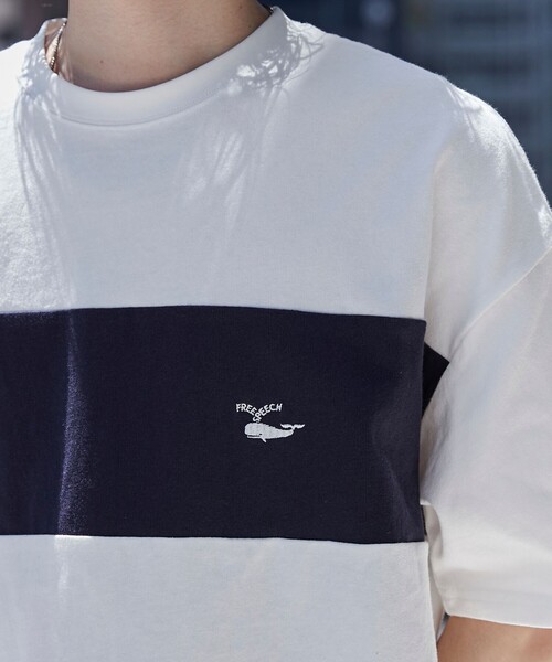 coen（コーエン）の「FreeSpeech（フリースピーチ）別注カラーブロックTシャツ（Tシャツ/カットソー・メンズ・ブラック/ホワイト/ネイビー・M/L/XL）」の14枚目の写真