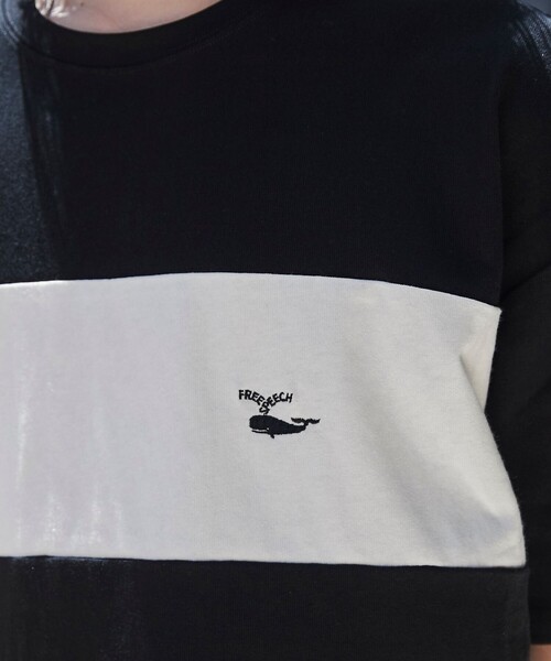 coen（コーエン）の「FreeSpeech（フリースピーチ）別注カラーブロックTシャツ（Tシャツ/カットソー・メンズ・ブラック/ホワイト/ネイビー・M/L/XL）」の9枚目の写真