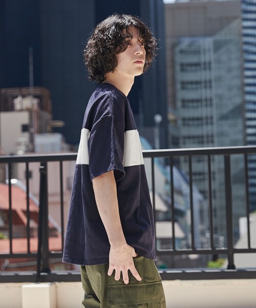 coen（コーエン）の「FreeSpeech（フリースピーチ）別注カラーブロックTシャツ（Tシャツ/カットソー・メンズ・ブラック/ホワイト/ネイビー・M/L/XL）」の12枚目の写真