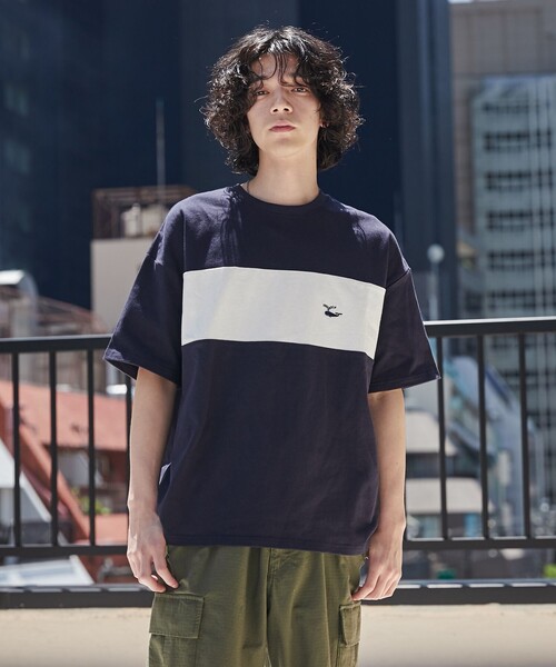 coen（コーエン）の「FreeSpeech（フリースピーチ）別注カラーブロックTシャツ（Tシャツ/カットソー・メンズ・ブラック/ホワイト/ネイビー・M/L/XL）」の4枚目の写真