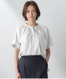 【WEB限定】接触冷感ブラウスライクリラックスカットソー≪洗濯機で洗える≫