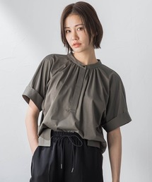 【WEB限定】接触冷感ブラウスライクリラックスカットソー≪洗濯機で洗える≫