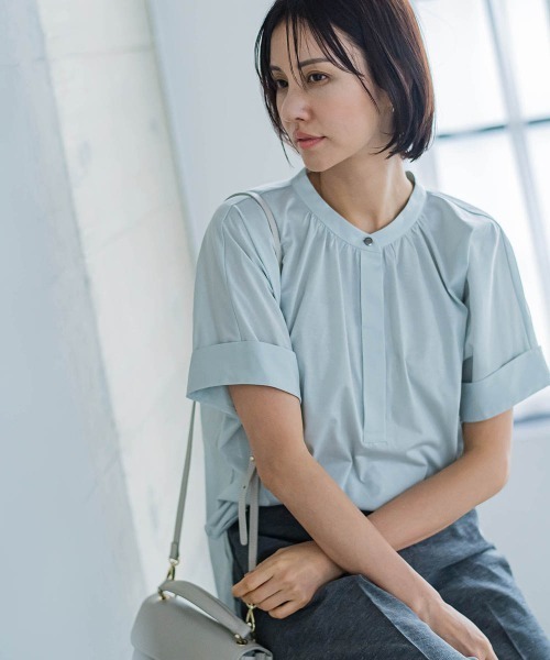 LAUTREAMONT(ロートレアモン)の「【WEB限定】接触冷感ブラウスライクリラックスカットソー≪洗濯機で洗える≫(Tシャツ/カットソー・レディース・ライトブルー/ブラック/カーキ/オフホワイト/ネイビー/グリーン/グリーン系その他・11号/9号)」の6枚目の写真
