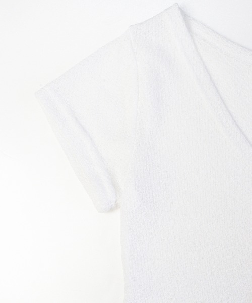 led.tokyo（レッドトウキョウ）の「【led.tokyo】ショートフィットカーディガン（カーディガン/ボレロ・レディース・ホワイト/ブラック・FREE）」の5枚目の写真