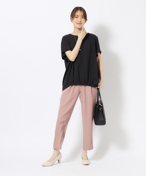 SHOO・LA・RUE(シューラルー)の「◆【イージーケア】インせず決まる フロントギャザーブラウス(シャツ/ブラウス・レディース・ブラック/カーキ/ライトベージュ/イエロー・02/03/04)」の19枚目の写真