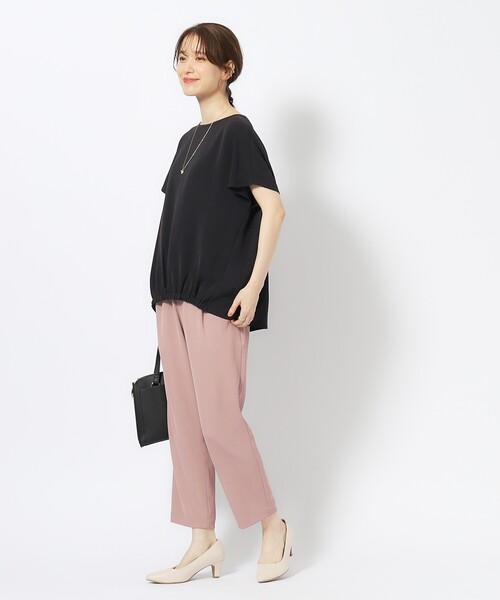 SHOO・LA・RUE(シューラルー)の「◆【イージーケア】インせず決まる フロントギャザーブラウス(シャツ/ブラウス・レディース・ブラック/カーキ/ライトベージュ/イエロー・02/03/04)」の20枚目の写真