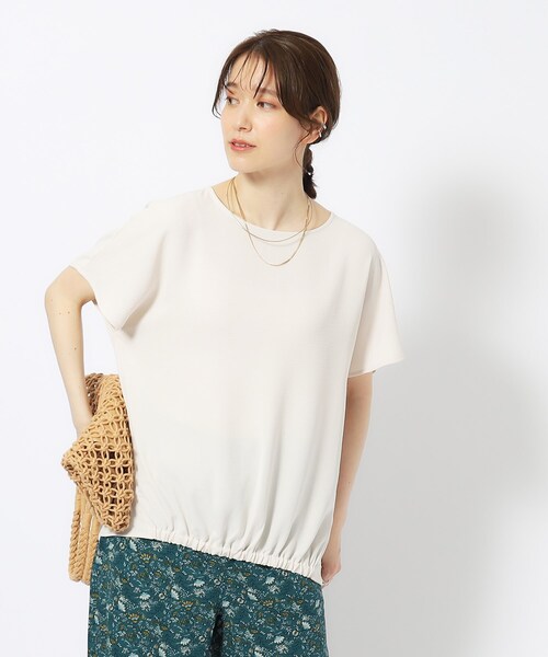 SHOO・LA・RUE(シューラルー)の「◆【イージーケア】インせず決まる フロントギャザーブラウス(シャツ/ブラウス・レディース・ブラック/カーキ/ライトベージュ/イエロー・02/03/04)」の16枚目の写真