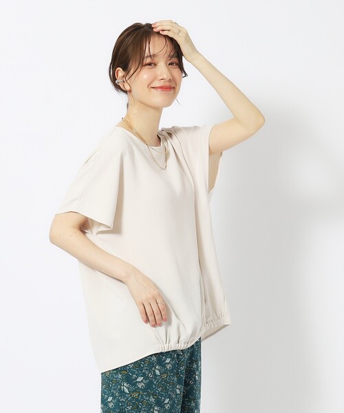 SHOO・LA・RUE(シューラルー)の「◆【イージーケア】インせず決まる フロントギャザーブラウス(シャツ/ブラウス・レディース・ブラック/カーキ/ライトベージュ/イエロー・02/03/04)」の17枚目の写真