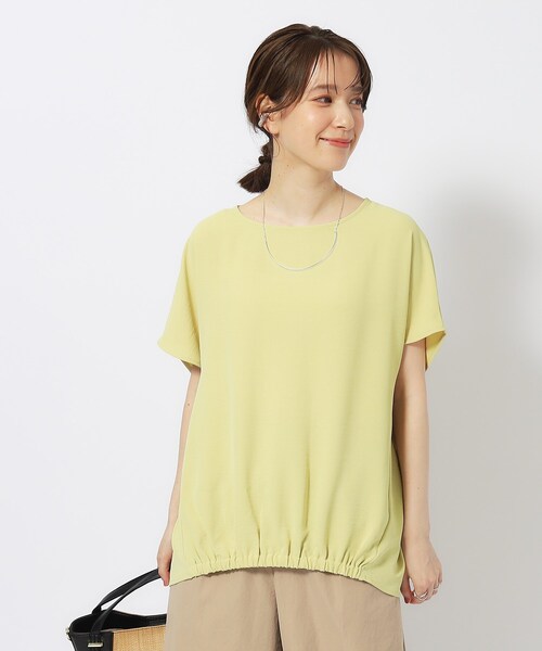SHOO・LA・RUE(シューラルー)の「◆【イージーケア】インせず決まる フロントギャザーブラウス(シャツ/ブラウス・レディース・ブラック/カーキ/ライトベージュ/イエロー・02/03/04)」の10枚目の写真