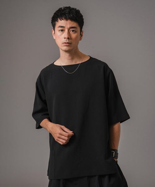 EDIFICE（エディフィス）の「T/E(ティー/イー) フレンチバスクシャツ（Tシャツ/カットソー・メンズ・ブラック/ネイビー・MEDIUM/LARGE）」の7枚目の写真