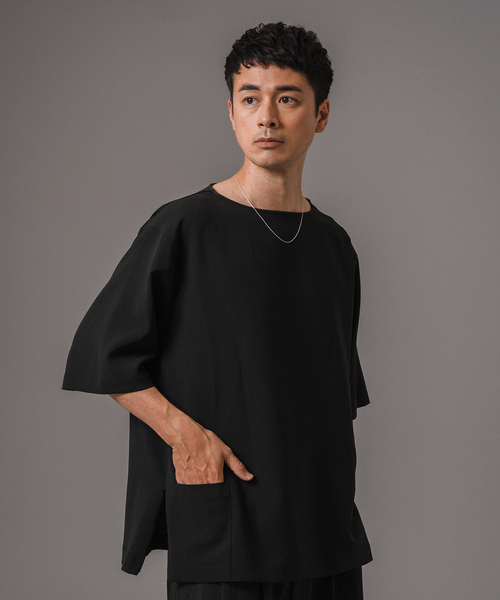 EDIFICE（エディフィス）の「T/E(ティー/イー) フレンチバスクシャツ（Tシャツ/カットソー・メンズ・ブラック/ネイビー・MEDIUM/LARGE）」の8枚目の写真