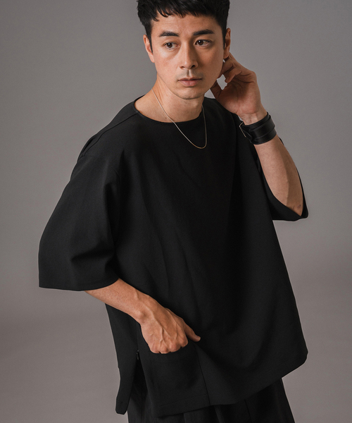 EDIFICE（エディフィス）の「T/E(ティー/イー) フレンチバスクシャツ（Tシャツ/カットソー・メンズ・ブラック/ネイビー・MEDIUM/LARGE）」の11枚目の写真