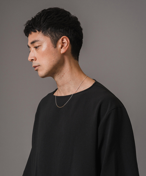 EDIFICE（エディフィス）の「T/E(ティー/イー) フレンチバスクシャツ（Tシャツ/カットソー・メンズ・ブラック/ネイビー・MEDIUM/LARGE）」の12枚目の写真