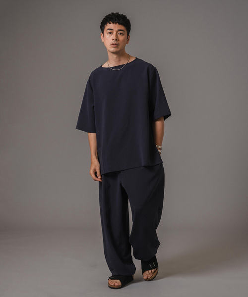 EDIFICE（エディフィス）の「T/E(ティー/イー) フレンチバスクシャツ（Tシャツ/カットソー・メンズ・ブラック/ネイビー・MEDIUM/LARGE）」の18枚目の写真