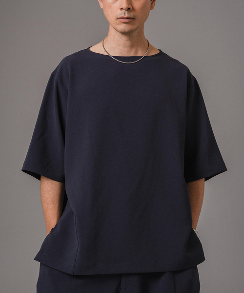 EDIFICE（エディフィス）の「T/E(ティー/イー) フレンチバスクシャツ（Tシャツ/カットソー・メンズ・ブラック/ネイビー・MEDIUM/LARGE）」の20枚目の写真