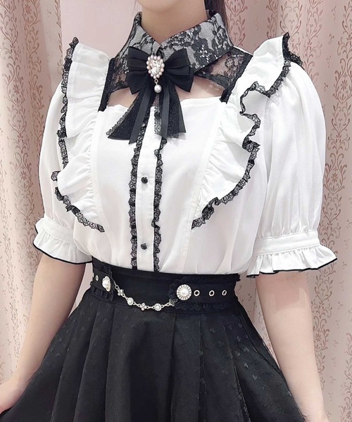 ROJITA（ロジータ）の「ラッフルフリル配色ブラウス（シャツ