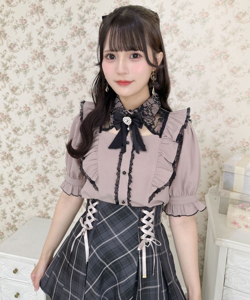 ROJITA(ロジータ)の「ラッフルフリル配色ブラウス(シャツ/ブラウス・レディース・ピンク/ホワイト/サックスブルー/その他・FREE)」の10枚目の写真
