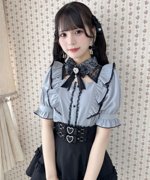 ROJITA(ロジータ)の「ラッフルフリル配色ブラウス(シャツ/ブラウス・レディース・ピンク/ホワイト/サックスブルー/その他・FREE)」の13枚目の写真