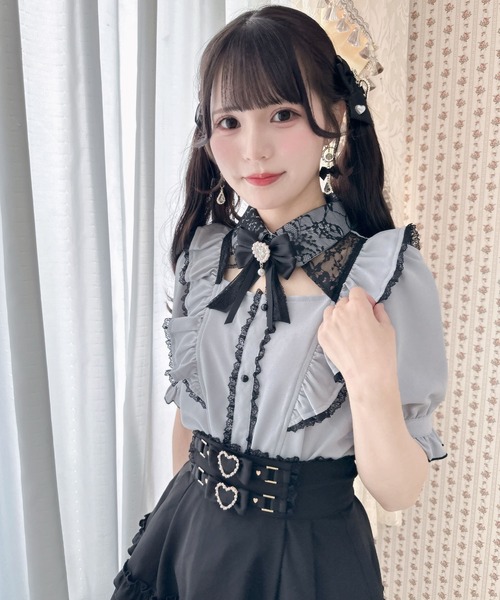 ROJITA(ロジータ)の「ラッフルフリル配色ブラウス(シャツ/ブラウス・レディース・ピンク/ホワイト/サックスブルー/その他・FREE)」の15枚目の写真
