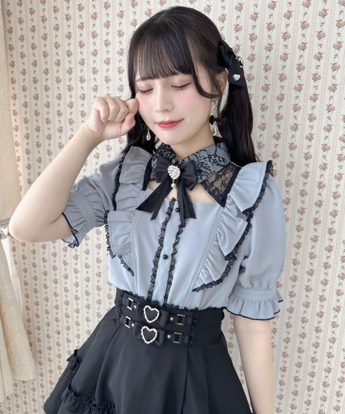 ROJITA(ロジータ)の「ラッフルフリル配色ブラウス(シャツ/ブラウス・レディース・ピンク/ホワイト/サックスブルー/その他・FREE)」の14枚目の写真