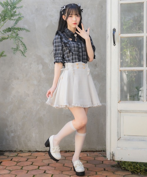 ROJITA(ロジータ)の「ラッフルフリル配色ブラウス(シャツ/ブラウス・レディース・ピンク/ホワイト/サックスブルー/その他・FREE)」の16枚目の写真