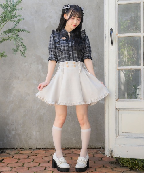 ROJITA(ロジータ)の「ラッフルフリル配色ブラウス(シャツ/ブラウス・レディース・ピンク/ホワイト/サックスブルー/その他・FREE)」の18枚目の写真