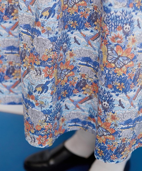 I am I in fact...（アイアムアイインファクト）の「LIBERTY stand collar ワンピース（ワンピース・レディース・ブルー/ブラック・FREE）」の4枚目の写真