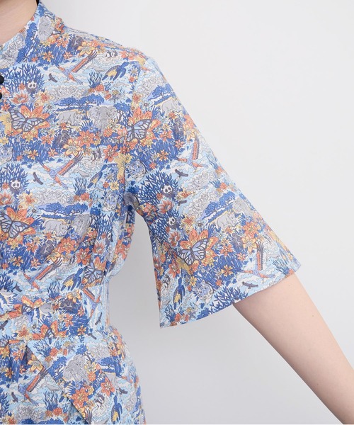 I am I in fact...（アイアムアイインファクト）の「LIBERTY stand collar ワンピース（ワンピース・レディース・ブルー/ブラック・FREE）」の9枚目の写真