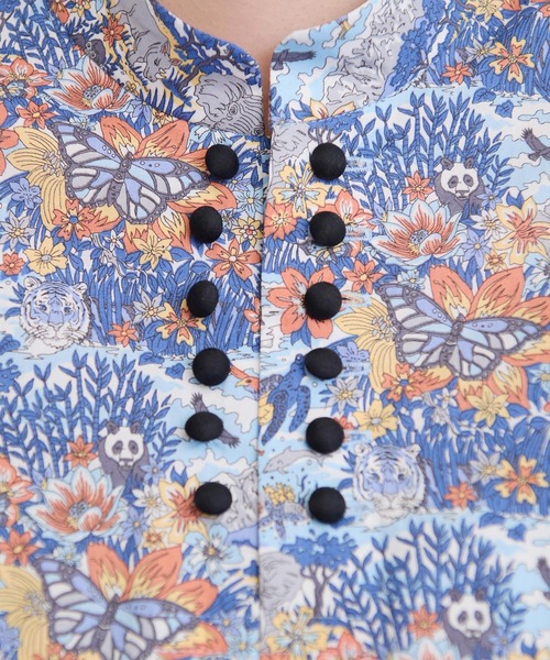 I am I in fact...（アイアムアイインファクト）の「LIBERTY stand collar ワンピース（ワンピース・レディース・ブルー/ブラック・FREE）」の10枚目の写真