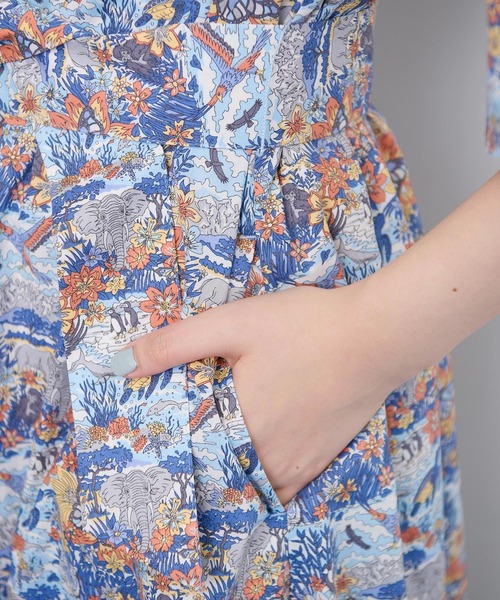 I am I in fact...（アイアムアイインファクト）の「LIBERTY stand collar ワンピース（ワンピース・レディース・ブルー/ブラック・FREE）」の6枚目の写真