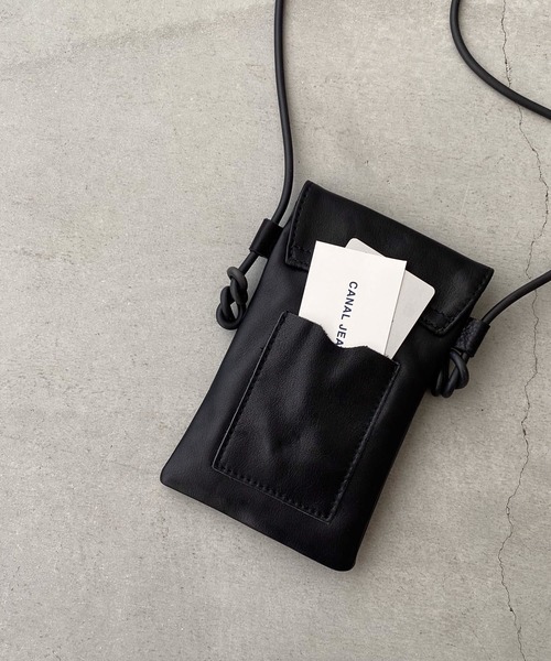 CANAL JEAN（キャナルジーン）の「El mar　レザーポシェット（ショルダーバッグ・レディース・ブラック・ONE SIZE）」の6枚目の写真