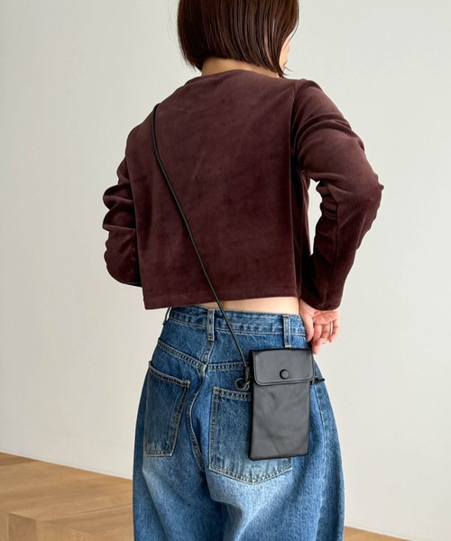 CANAL JEAN（キャナルジーン）の「El mar　レザーポシェット（ショルダーバッグ・レディース・ブラック・ONE SIZE）」の13枚目の写真