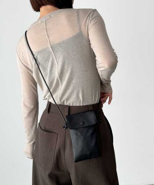 CANAL JEAN（キャナルジーン）の「El mar　レザーポシェット（ショルダーバッグ・レディース・ブラック・ONE SIZE）」の17枚目の写真