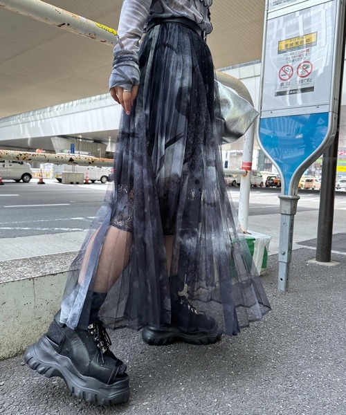 HARE（ハレ）の「【万美＆CHiNPAN×HARE】イソザイMIXスカート（スカート・レディース・ブラック・FREE）」の10枚目の写真