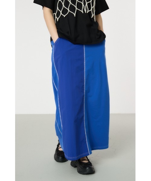 RODEO CROWNS WIDE BOWL（ロデオクラウンズワイドボウル）の「ナイロンドッキングステッチスカート（スカート・レディース・グリーン系その他2/ブラック系その他/ブルー系その他・FREE）」の5枚目の写真