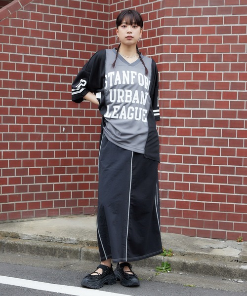 RODEO CROWNS WIDE BOWL（ロデオクラウンズワイドボウル）の「ナイロンドッキングステッチスカート（スカート・レディース・グリーン系その他2/ブラック系その他/ブルー系その他・FREE）」の16枚目の写真