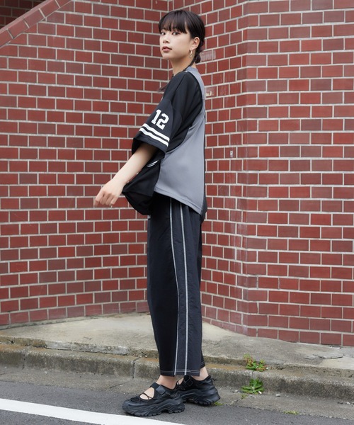 RODEO CROWNS WIDE BOWL（ロデオクラウンズワイドボウル）の「ナイロンドッキングステッチスカート（スカート・レディース・グリーン系その他2/ブラック系その他/ブルー系その他・FREE）」の19枚目の写真