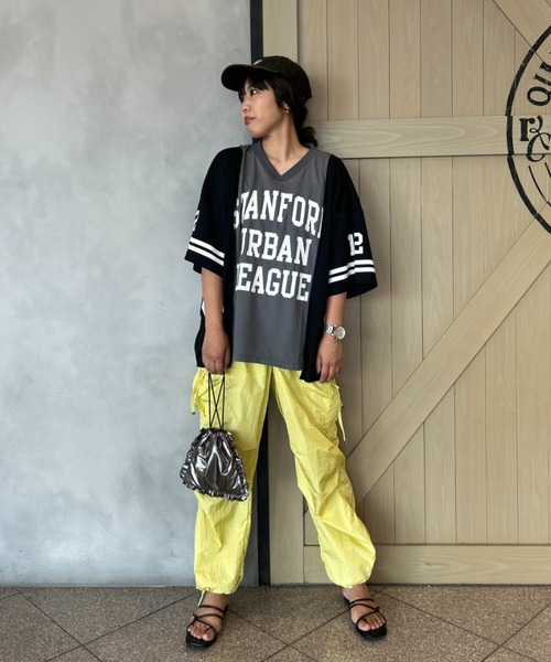 RODEO CROWNS WIDE BOWL（ロデオクラウンズワイドボウル）の「シャインカーゴパンツ（カーゴパンツ・レディース・ブラック/ライトイエロー/ライトピンク/グレー・FREE）」の21枚目の写真