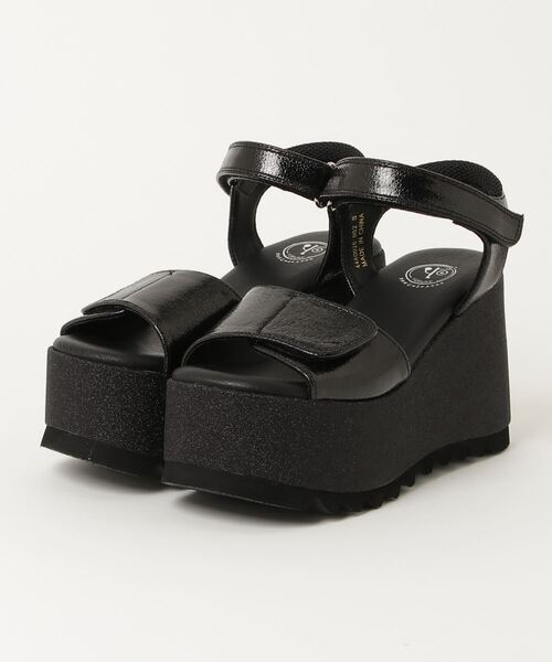 YOSUKE（ヨースケ）の「ヨースケ YOSUKE　ウィメンズ厚底サンダルHOTATEMODEL 4460025（サンダル・レディース・パープル系その他/ブラック/ブラック系その他/ブラック×パープル/ブラック×ホワイト/ブラック系その他2・S/M/L/XL）」の3枚目の写真