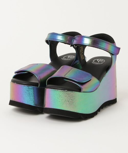 YOSUKE（ヨースケ）の「ヨースケ YOSUKE　ウィメンズ厚底サンダルHOTATEMODEL 4460025（サンダル・レディース・パープル系その他/ブラック/ブラック系その他/ブラック×パープル/ブラック×ホワイト/ブラック系その他2・S/M/L/XL）」の6枚目の写真