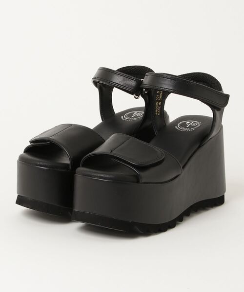 YOSUKE（ヨースケ）の「ヨースケ YOSUKE　ウィメンズ厚底サンダルHOTATEMODEL 4460025（サンダル・レディース・パープル系その他/ブラック/ブラック系その他/ブラック×パープル/ブラック×ホワイト/ブラック系その他2・S/M/L/XL）」の2枚目の写真