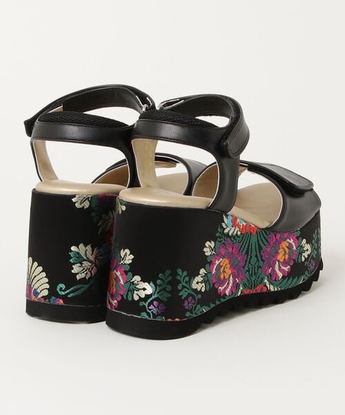 YOSUKE（ヨースケ）の「ヨースケ YOSUKE　ウィメンズ厚底サンダルHOTATEMODEL 4460025（サンダル・レディース・パープル系その他/ブラック/ブラック系その他/ブラック×パープル/ブラック×ホワイト/ブラック系その他2・S/M/L/XL）」の8枚目の写真