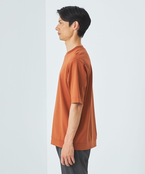 green label relaxing（グリーンレーベルリラクシング）の「L/A ポンチ ワイドカラー Tシャツ（Tシャツ/カットソー・メンズ・ダークグレー/オレンジ系その他/ホワイト・S/M/L/XL）」の14枚目の写真