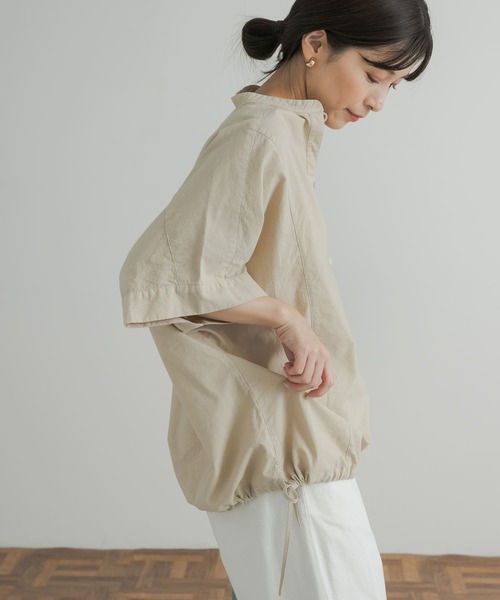 URBAN RESEARCH DOORS（アーバンリサーチドアーズ）の「裾ドロストプルオーバー（シャツ/ブラウス・レディース・ベージュ/オフホワイト/ブルー系その他・MEDIUM）」の13枚目の写真