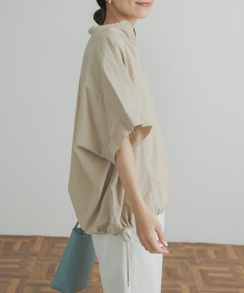 URBAN RESEARCH DOORS（アーバンリサーチドアーズ）の「裾ドロストプルオーバー（シャツ/ブラウス・レディース・ベージュ/オフホワイト/ブルー系その他・MEDIUM）」の15枚目の写真