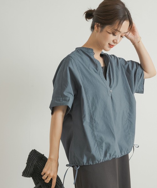 URBAN RESEARCH DOORS（アーバンリサーチドアーズ）の「裾ドロストプルオーバー（シャツ/ブラウス・レディース・ベージュ/オフホワイト/ブルー系その他・MEDIUM）」の21枚目の写真