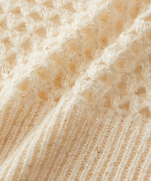 VIS(ビス)の「モヘアライクメッシュスパンコールニットプルオーバー(ニット/セーター・レディース・キナリ/チャコールグレー/ピンク・FREE)」の18枚目の写真