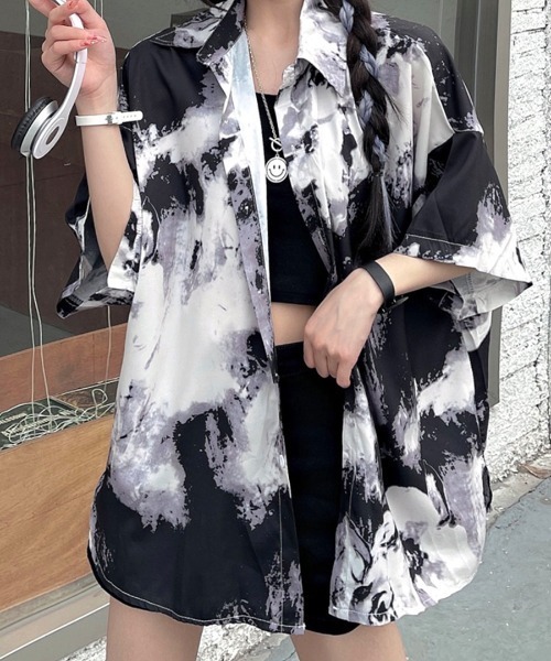 REMUR（レミュール）の「タイダイ柄シャツ 半袖 オーバーサイズ